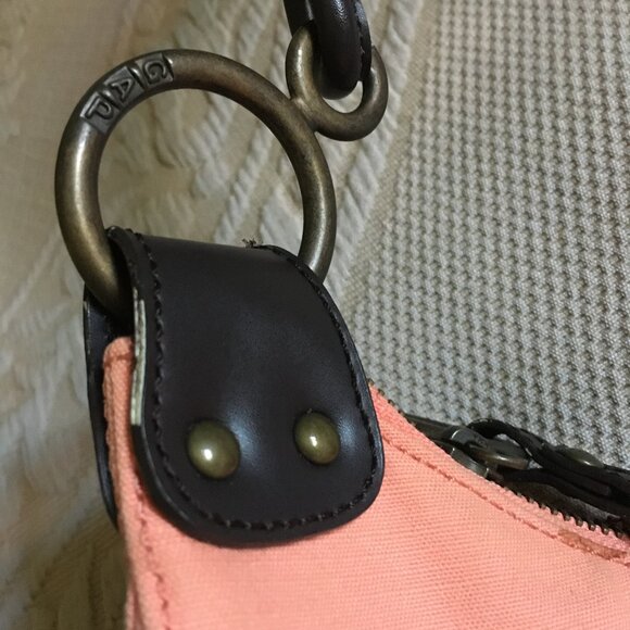 GAP Y2K Coral Pink 100% Cotton Canvas Shoulder Bag - Picture 6 of 16